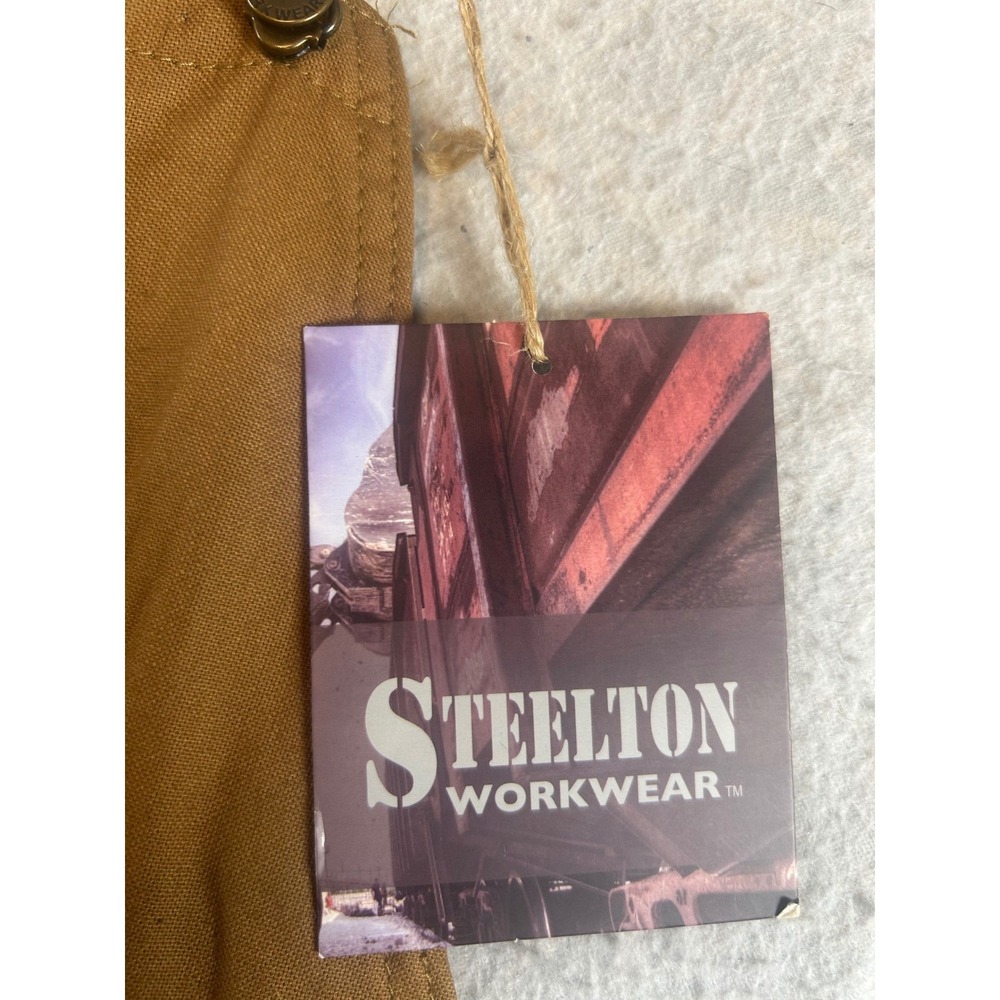 STEELTON WORKWEAR Men's Brown Quilted Lined Bib Overalls XXL New With Tags